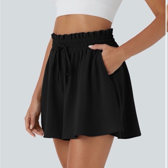 NWT Halara High Waist Drawstring Pocket Wide Leg Athletic Shorts - Small - Picture 7 of 7